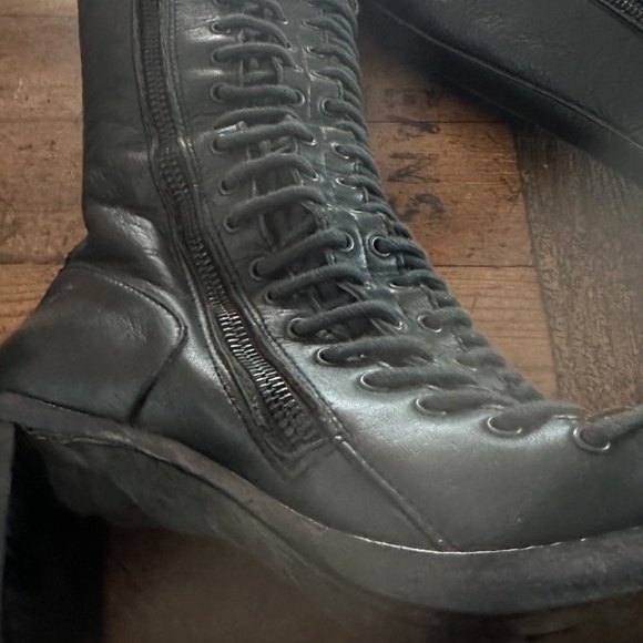 Ann Demeulemeester triple lace knee high talon heels 37 - Picture 15 of 15